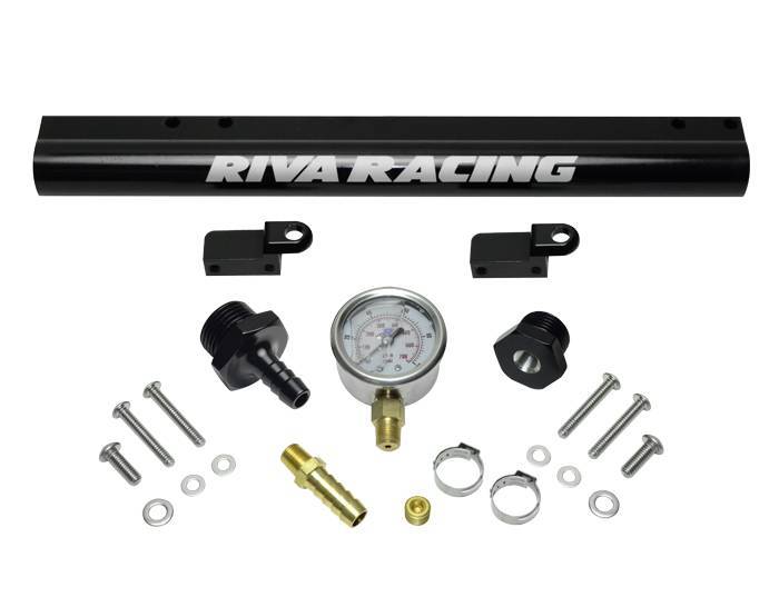 【RIVA】ガソリンレール/ハイフロービレット燃料レール/HIGH FLOW BILLET FUEL RAIL - BLACK